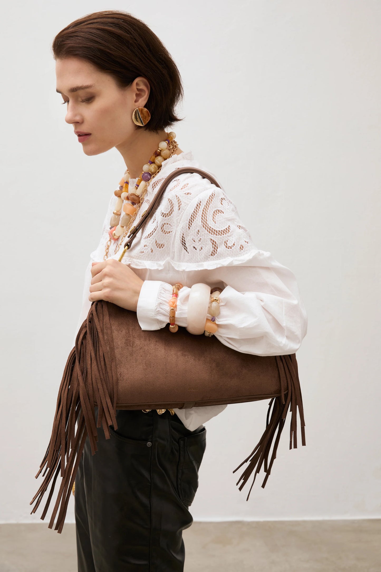 Nali - borsa dallas a spalla con frange