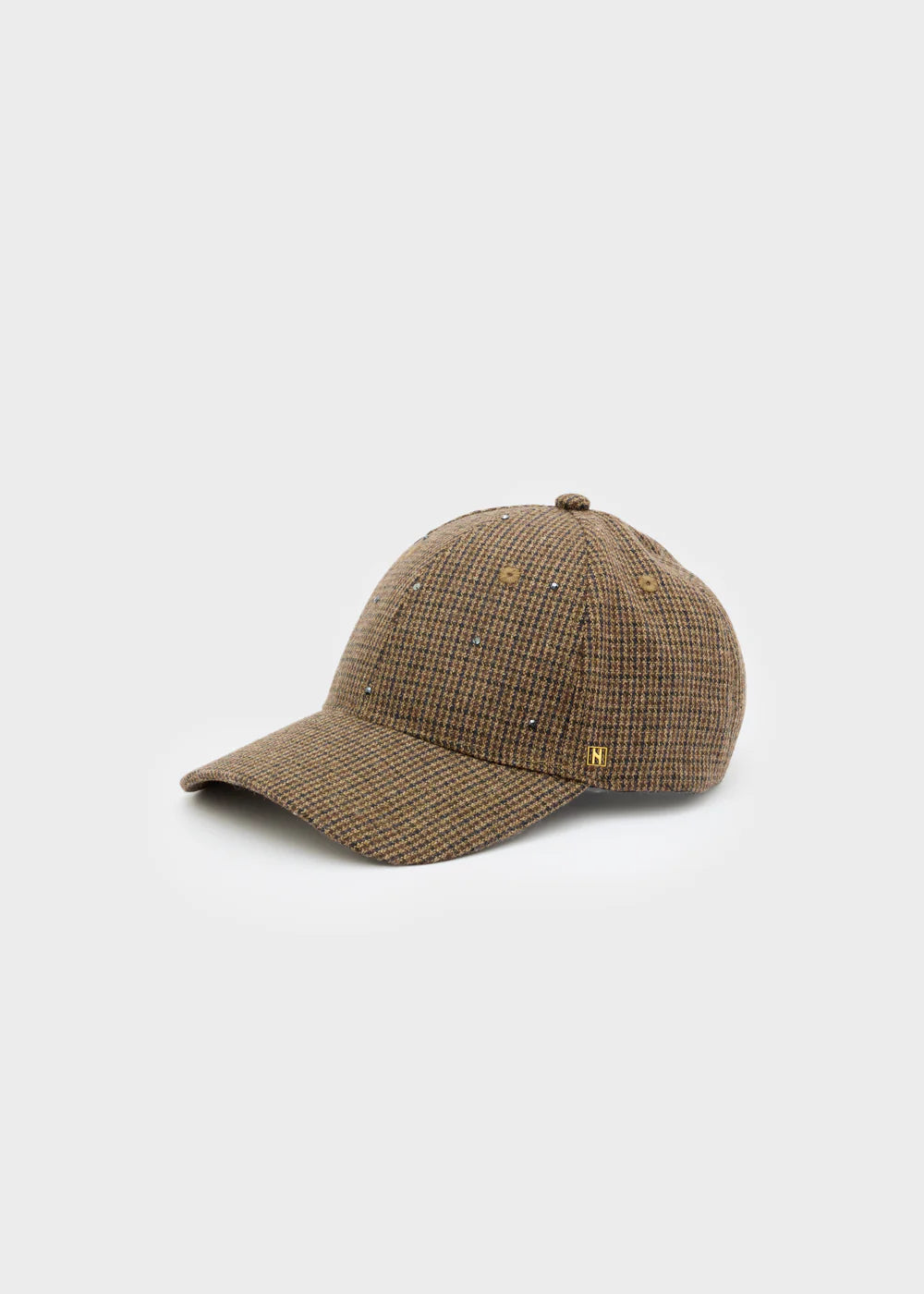 Nalì cappello halo con pietre check
