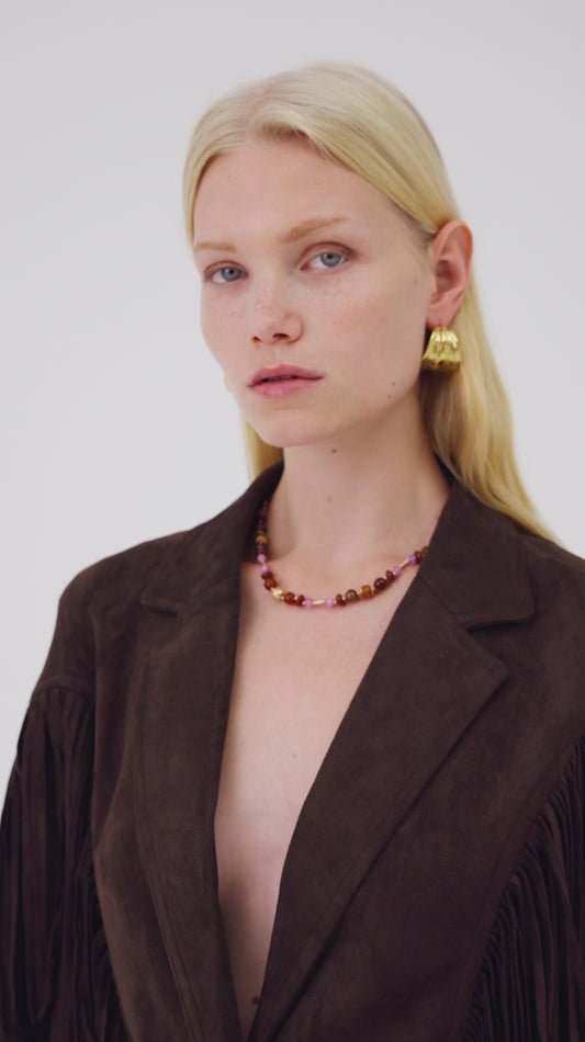 Nali - orecchini a ventaglio lavorati